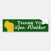 Dank u gouverneur Scott Walker van Wisconsin Bumpersticker (Voorkant)