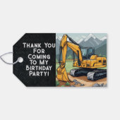 Dank u Graafmachine Favor Equipment Verjaardagsfee Cadeaulabel (Achterkant Horizontaal)