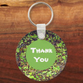 Dank u Green Brown Autumn Leaves Appreciance Sleutelhanger (Voorkant)