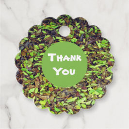 Dank u Green Brown Leaves Bedankjes Labels