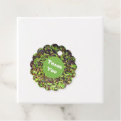 Dank u Green Brown Leaves Bedankjes Labels (In situ)