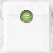 Dank u Green Brown Leaves Ronde Sticker (Tas)