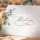 Dank u Greenery Minimalist Script Kaart
