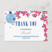 Dank u Grieks Bougainvillea baby shower kaart (Voorkant)