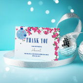 Dank u Grieks Bougainvillea vrijgezellenfeest kaar Informatiekaartje