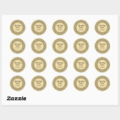 Dank U Griekse Feest Ronde Sticker (Vel)