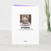 Dank u grijnzende rattenkaart bedankkaart (Achterkant)