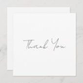 Dank U Grijs Handgeschreven Klassiek Chic Wit Feestdagenkaart (Voorkant / Achterkant)