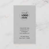 Dank u Grijs Stijlvol Modern Logo Business Kortingskaartje (Achterkant)