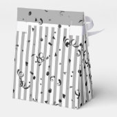 Dank u - Grijs/Wit Eenvoudige Strepen Patroon Bedankdoosjes (Achterkant)