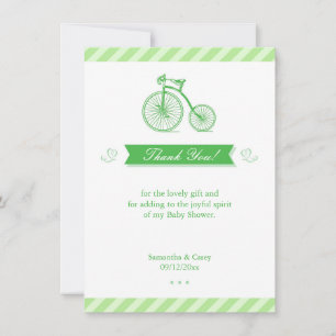 Dank u Groen Baby shower Kaart