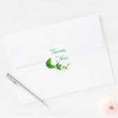 Dank u Groen en Wit Blad Natuur Sticker (Envelop)
