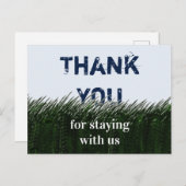 Dank U Groen Gras en Hemel Gast Waardering Briefkaart (Voorkant / Achterkant)