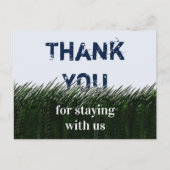 Dank U Groen Gras en Hemel Gast Waardering Briefkaart (Voorkant)