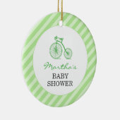 Dank u Groen Neutraal Baby shower Favor Ornament (Rechts)