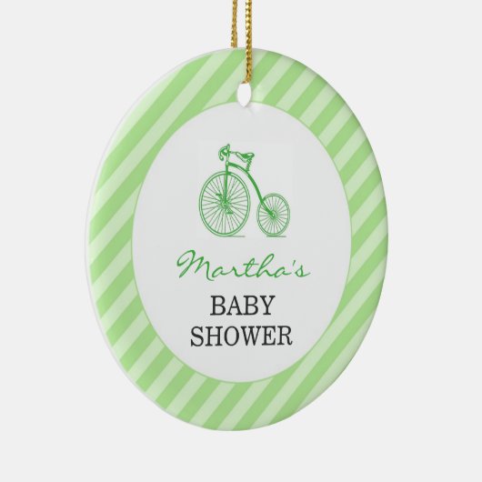 Dank u Groen Neutraal Baby shower Favor Ornament (Rechts)