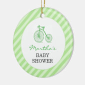 Dank u Groen Neutraal Baby shower Favor Ornament (Links)