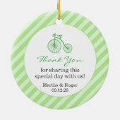 Dank u Groen Neutraal Baby shower Favor Ornament (Achterkant)