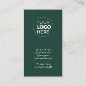 Dank u Groen Stijlvol Modern Logo Business Kortingskaartje (Achterkant)