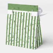Dank u - Groen/Wit Eenvoudige Strepen Patroon Bedankdoosjes (Achterkant)