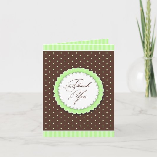 Dank u Groene/Bruine Kaart (Voorkant)