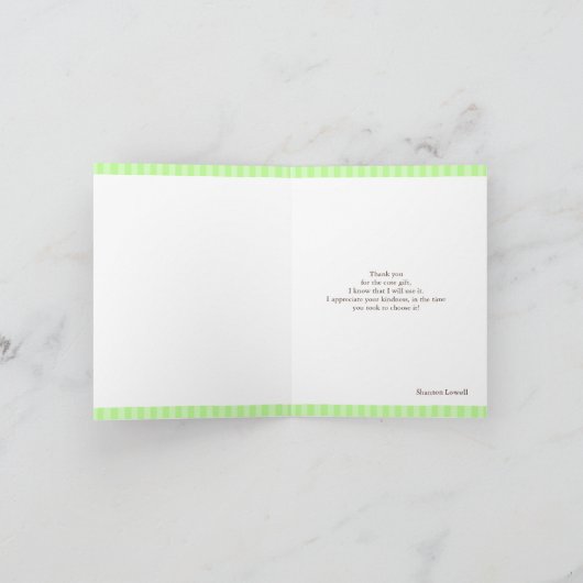 Dank u Groene/Bruine Kaart (Binnen)