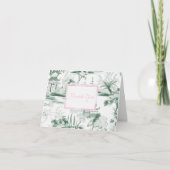 Dank u Groene Chinoiserie Gevouwen Kaart (Voorkant)