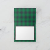 Dank u groene geruite geruite rustieke vintage bedankkaart (Binnen)