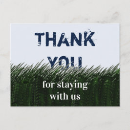 Dank U Groene Gras en Hemel Gastvrijheid Briefkaart