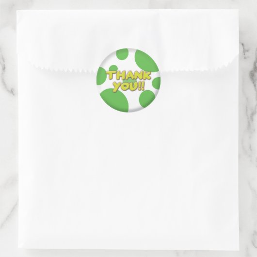 Dank u Groene vlekken Sticker (Tas)