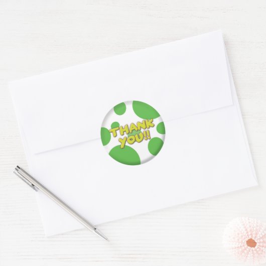 Dank u Groene vlekken Sticker (Envelop)