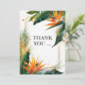 Dank U groene Vogels van het Paradijs Bliss Bedankkaart (Staand voorkant)