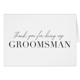 DANK U GROOMSMAN CARD
