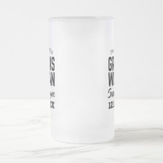 Dank u Groomswoman Gift bruiloft gunst Matglas Bierpul (Center)