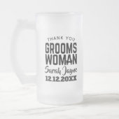 Dank u Groomswoman Gift bruiloft gunst Matglas Bierpul (Links)