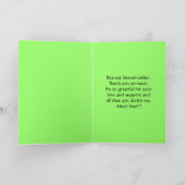 Dank u Grootmoeder Lily van de vallei Bedankkaart (Binnen)