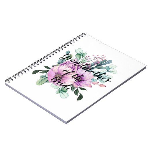 Dank U Grootmoeder van de Bruid of Bruidegom Paars Notitieboek (Linkerzijde)