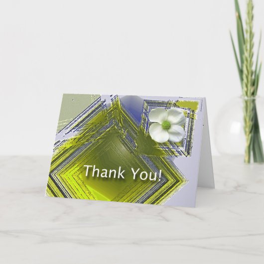 Dank u grote baan bloemontwerp bedankkaart (Voorkant)