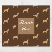 Dank u grote bruine hond patroon waardering bier etiket (Enkel label)