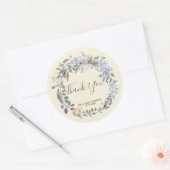 Dank U gunsten stickers boho blauw bloemig (Envelop)