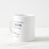 Dank U Gynaecoloog Aangepaste Naam Koffiemok (Voorkant links)