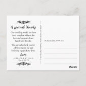 Dank u Halloween Gothic Wedding Post Kaart (Achterkant)