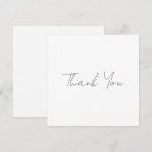 Dank U Handgeschreven Klassieke Chic Witte Feestdagenkaart (Voorkant / Achterkant)