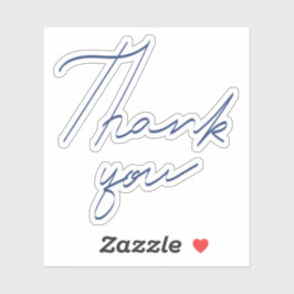 Dank u handschrift sticker