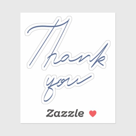 Dank u handschrift sticker (Vel)