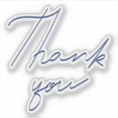 Dank u handschrift sticker (Voorkant)