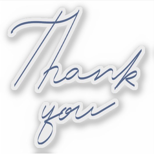 Dank u handschrift sticker (Voorkant)