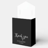 Dank U Hart Bloemige Trouwcadeaudoos - Zwart Bedankdoosjes (Geopend)