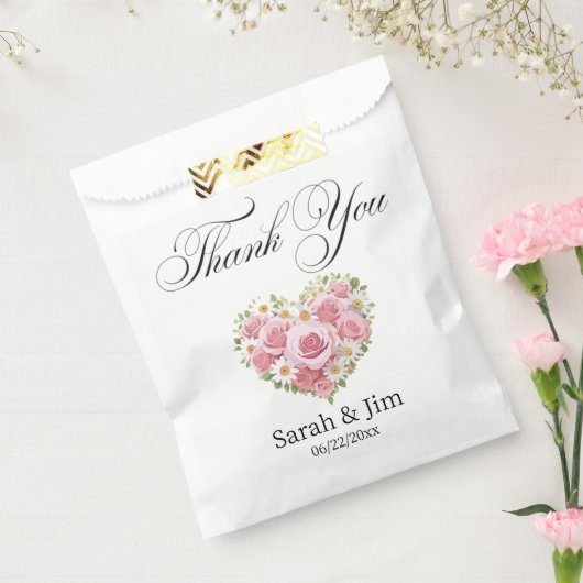 Dank u hart Bruiloft gunst tassen Bedankzakje (Gezegeld)
