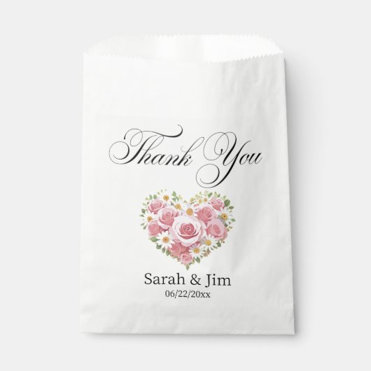Dank u hart Bruiloft gunst tassen Bedankzakje (Voorkant)